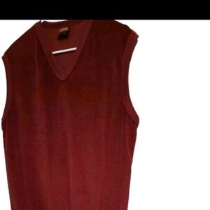 Wrangler Sweater Vest Men Lrg Red Cottagecore Boho Active Y2k Normcore [2B]